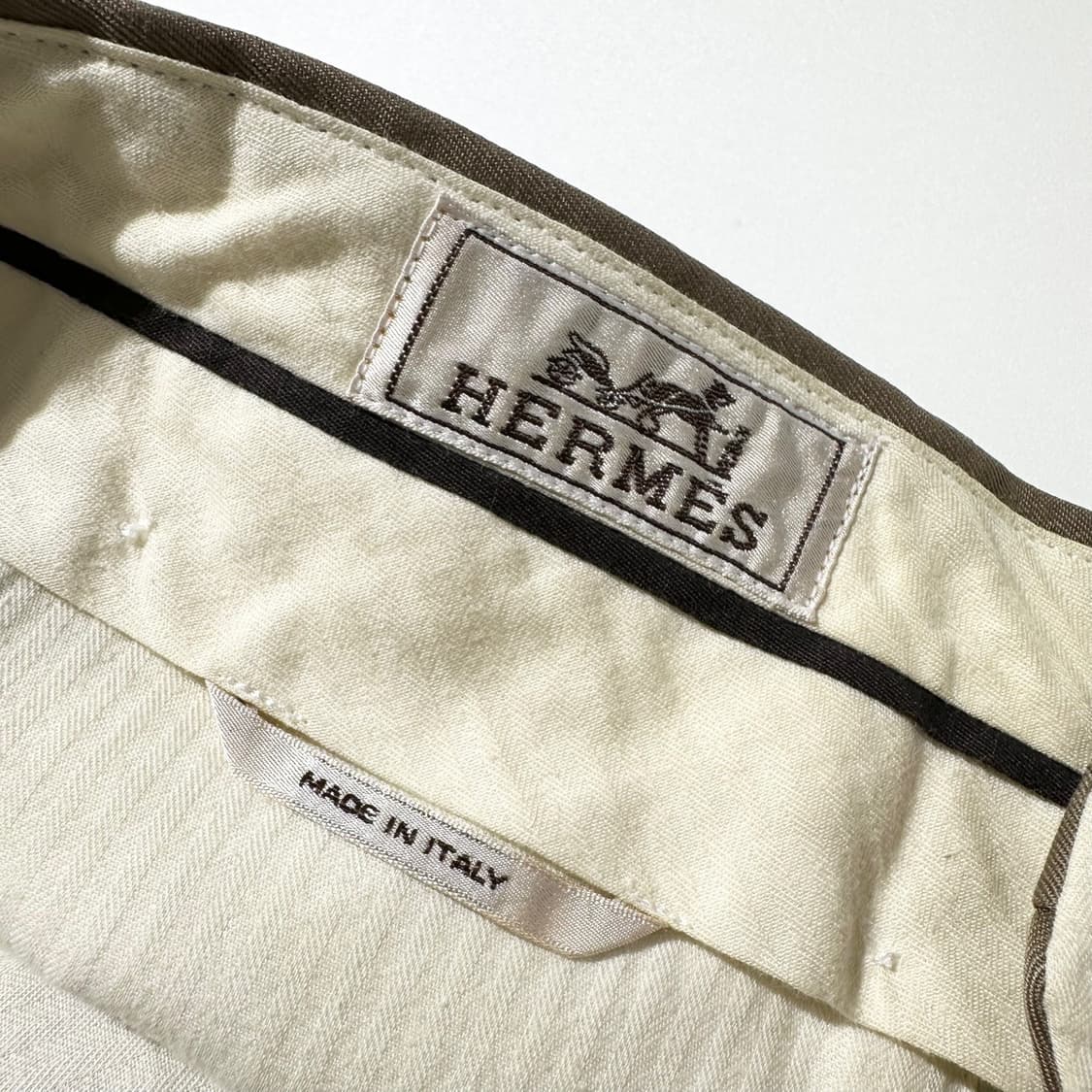 에르메스 레더 트림 코튼 치노 팬츠 상품이미지4