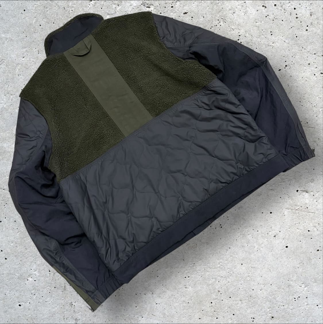 [M] 나이키 필쉐르파 퀼팅 플리스 자켓 카키 블랙 C285 상품이미지2