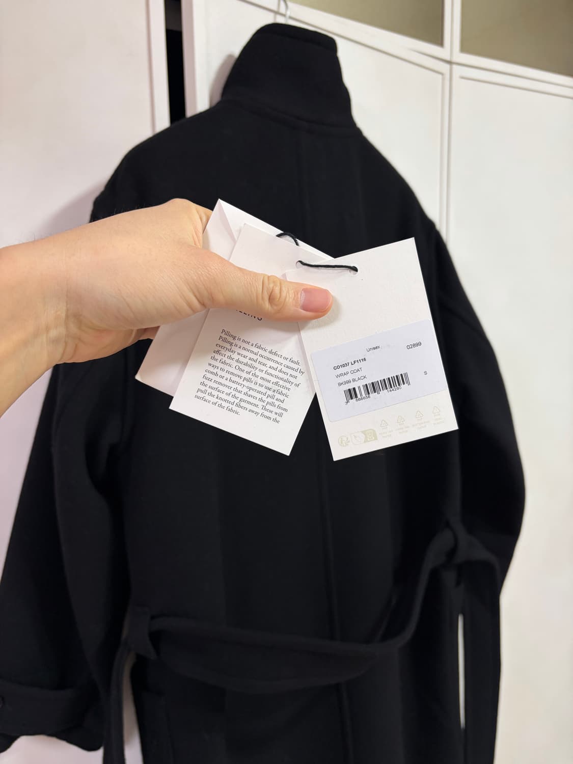 르메르 랩코트 블랙 S 상품이미지3