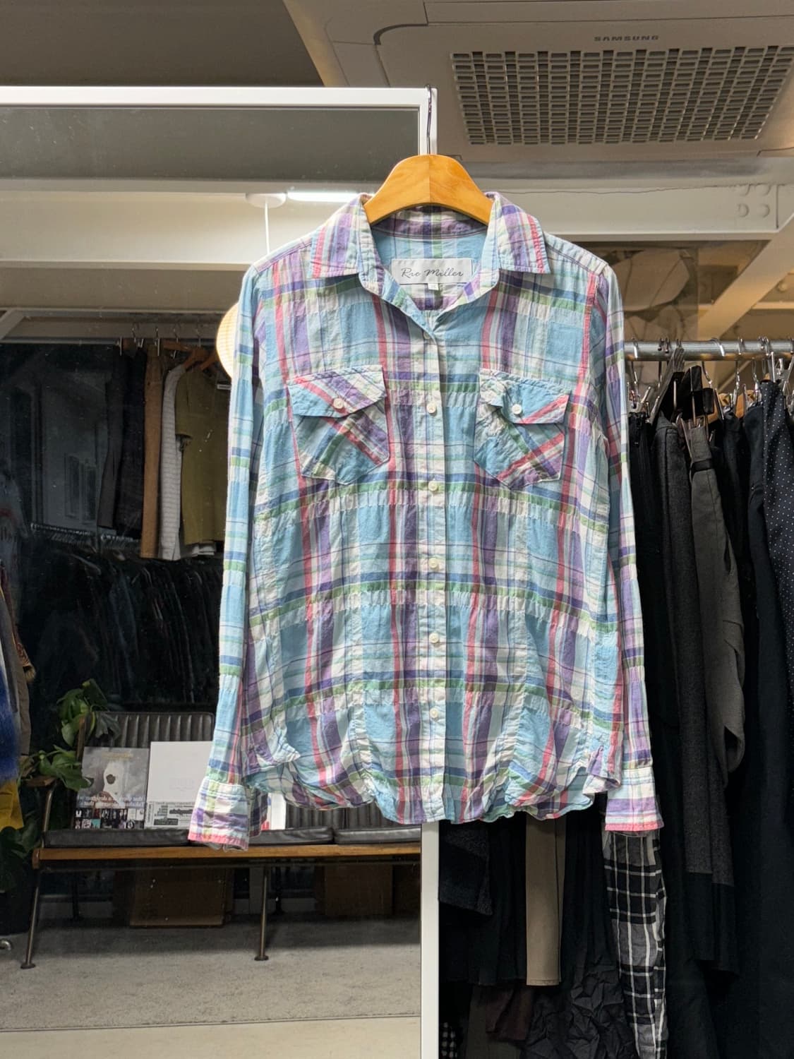 Rie miller 마드라스 체크 셔츠 상품이미지1