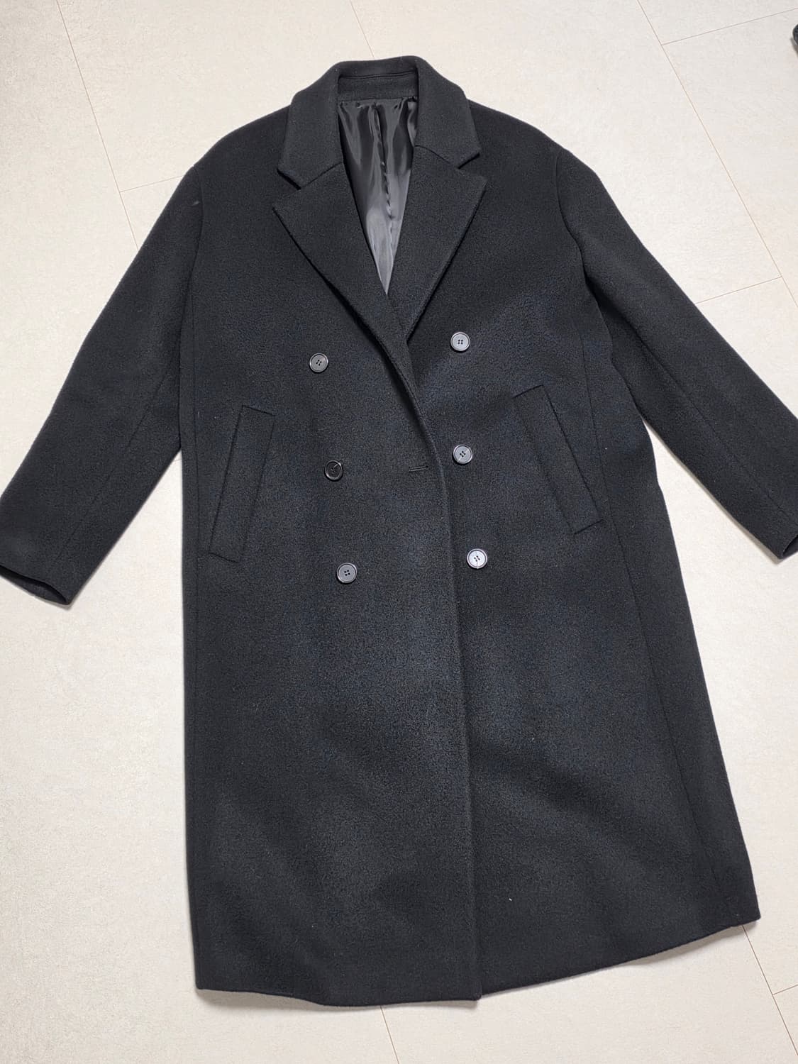 시스템옴므 블랙 더블코트 (100-105) 상품이미지1