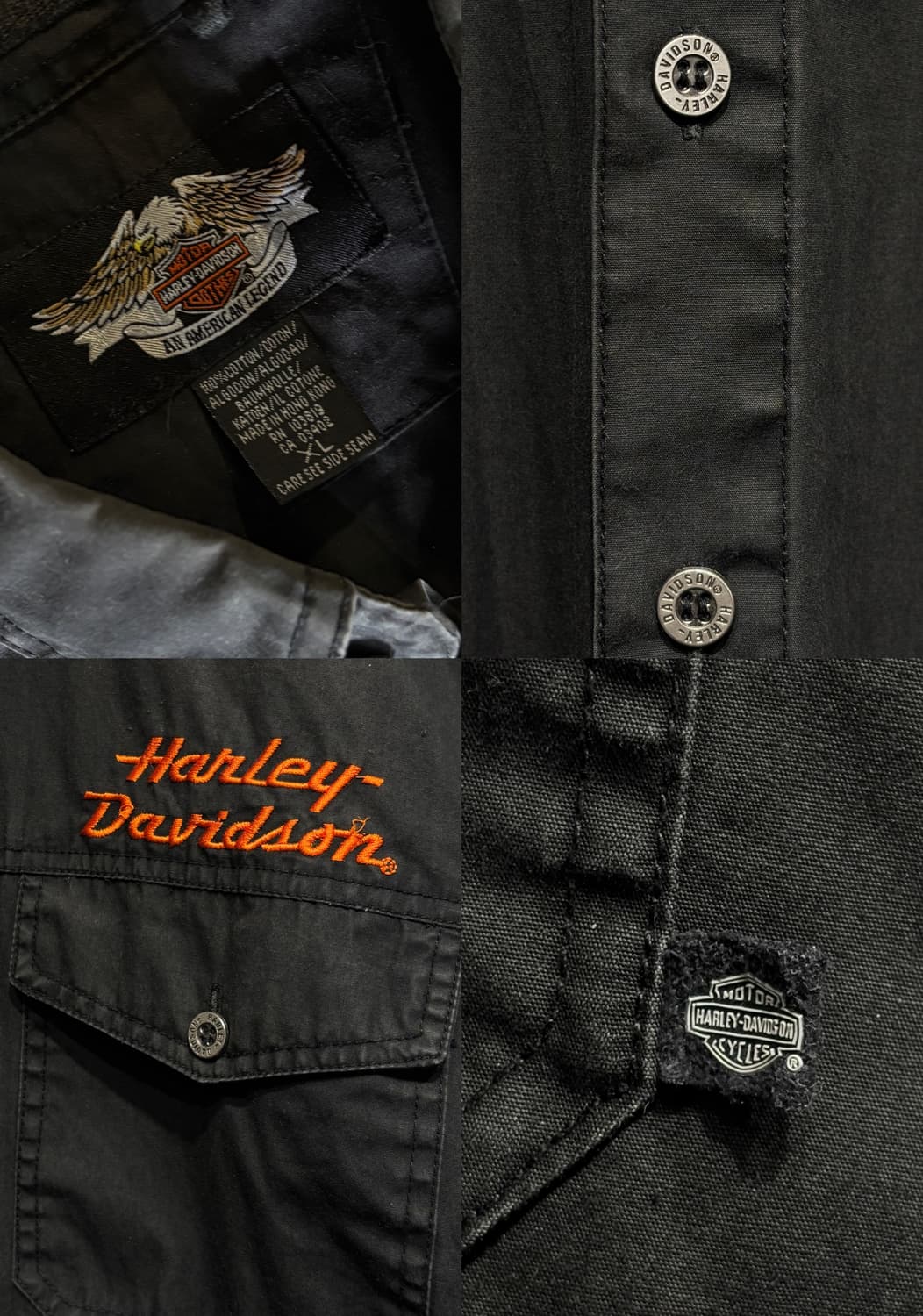 Harley-Davidson 자수 반팔 셔츠 상품이미지4