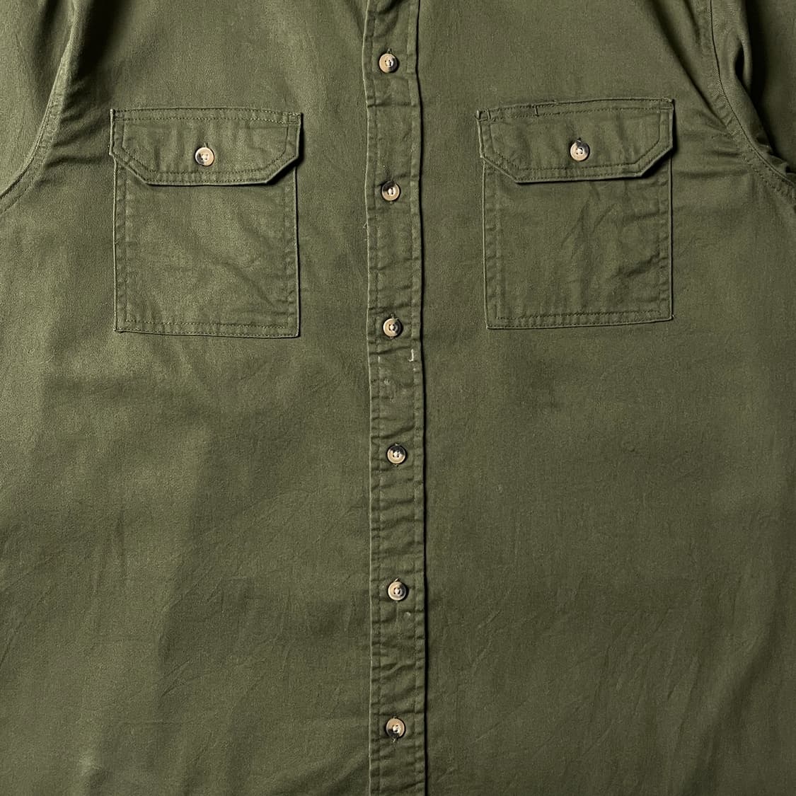 WRANGLER 랭글러 빈티지 카키 플랩포켓 코튼 셔츠 A00605 상품이미지3