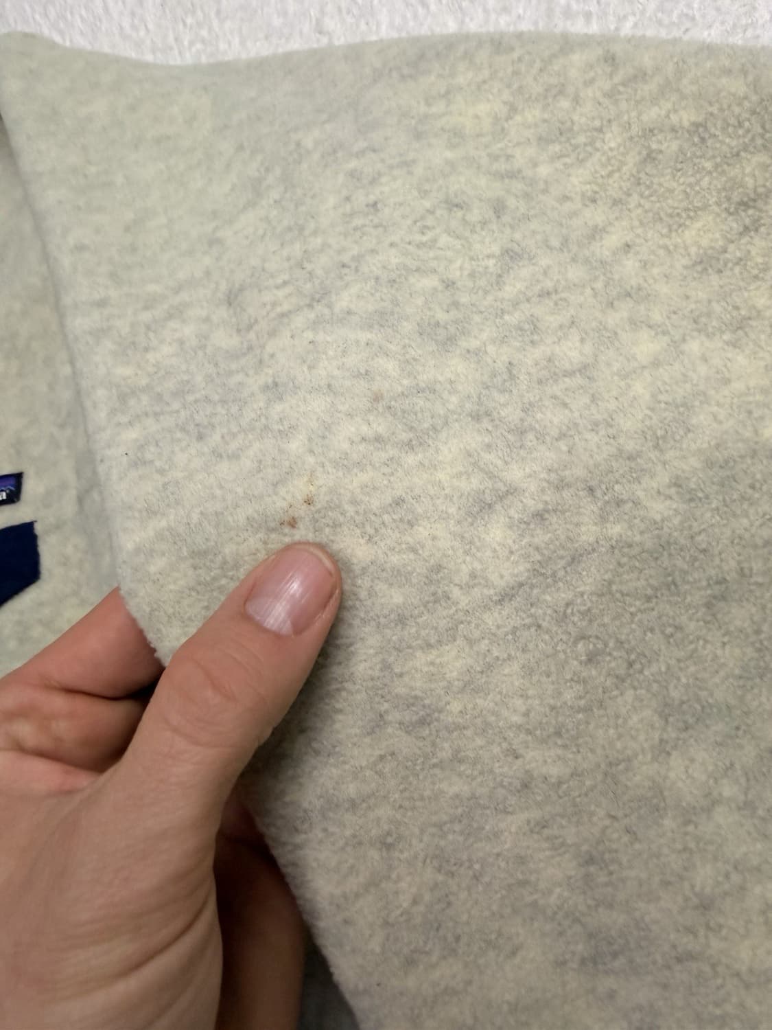 파타고니아 신칠라 스냅-티 플리스 하프집 베이지/네이비 상품이미지7