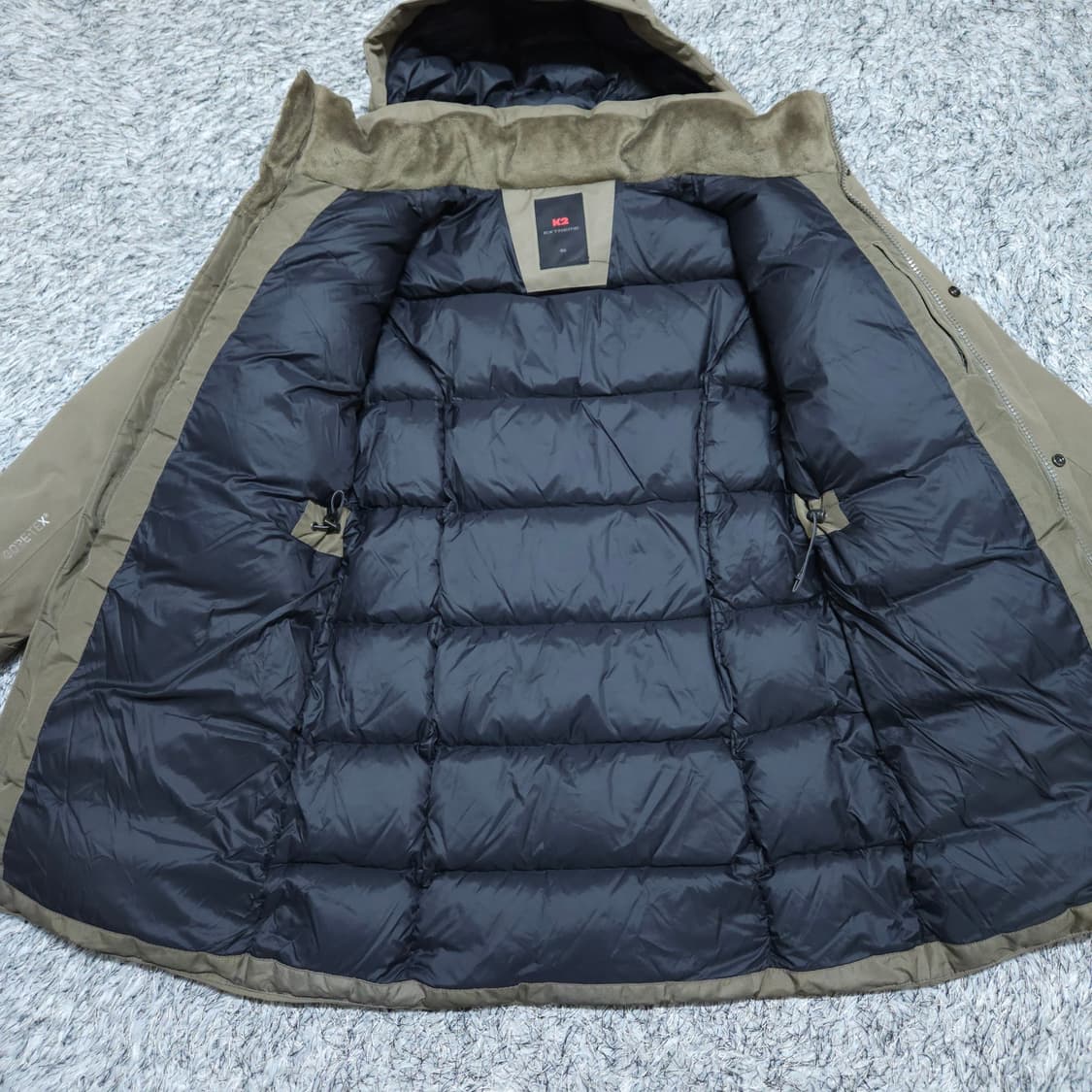 K2)95 여자 고어텍스 구스다운 거위털미들패딩 / 왕눈이샵 상품이미지8