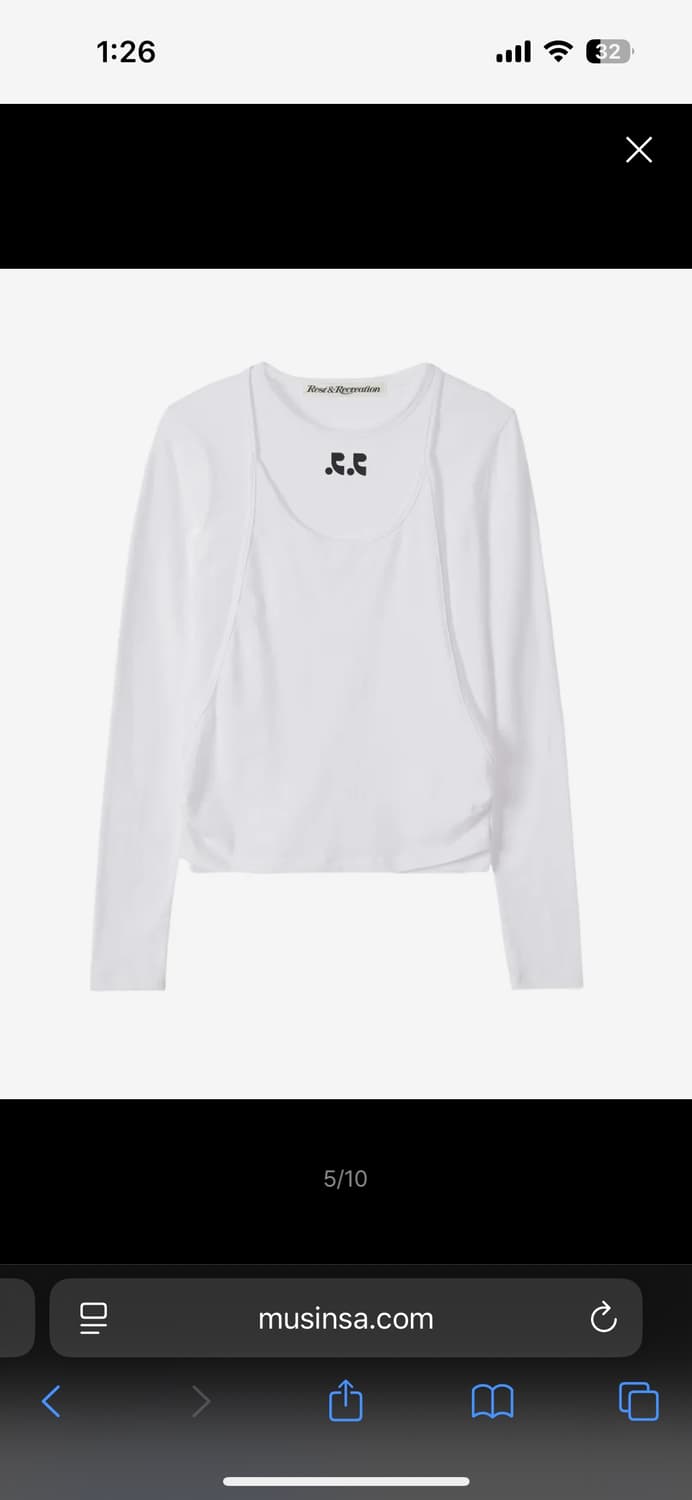 RR 2WAY LAYER TOP WHITE 상품이미지3