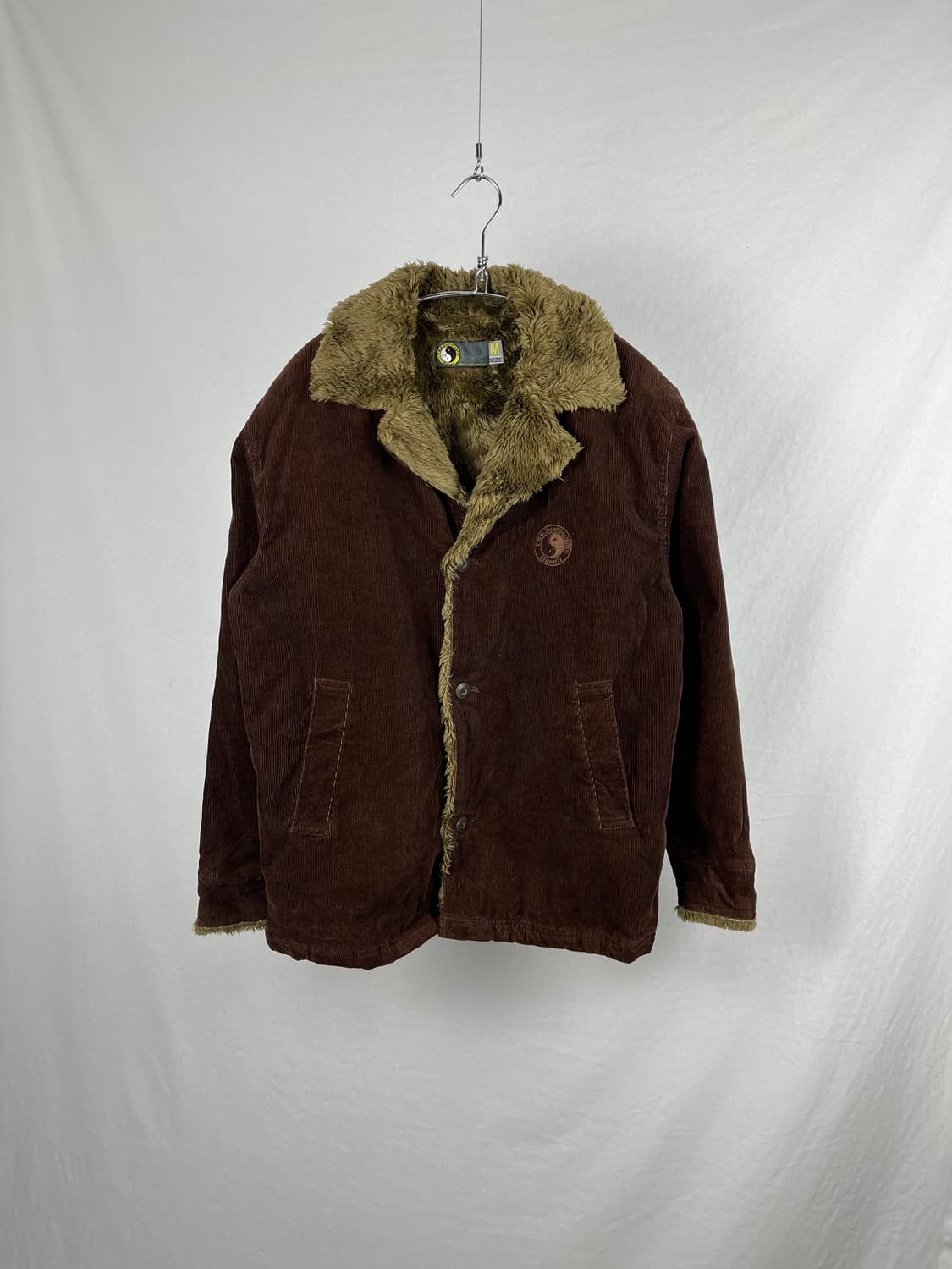 Vintage 브라운 컬러 골덴 카라 퍼 자켓 상품이미지2