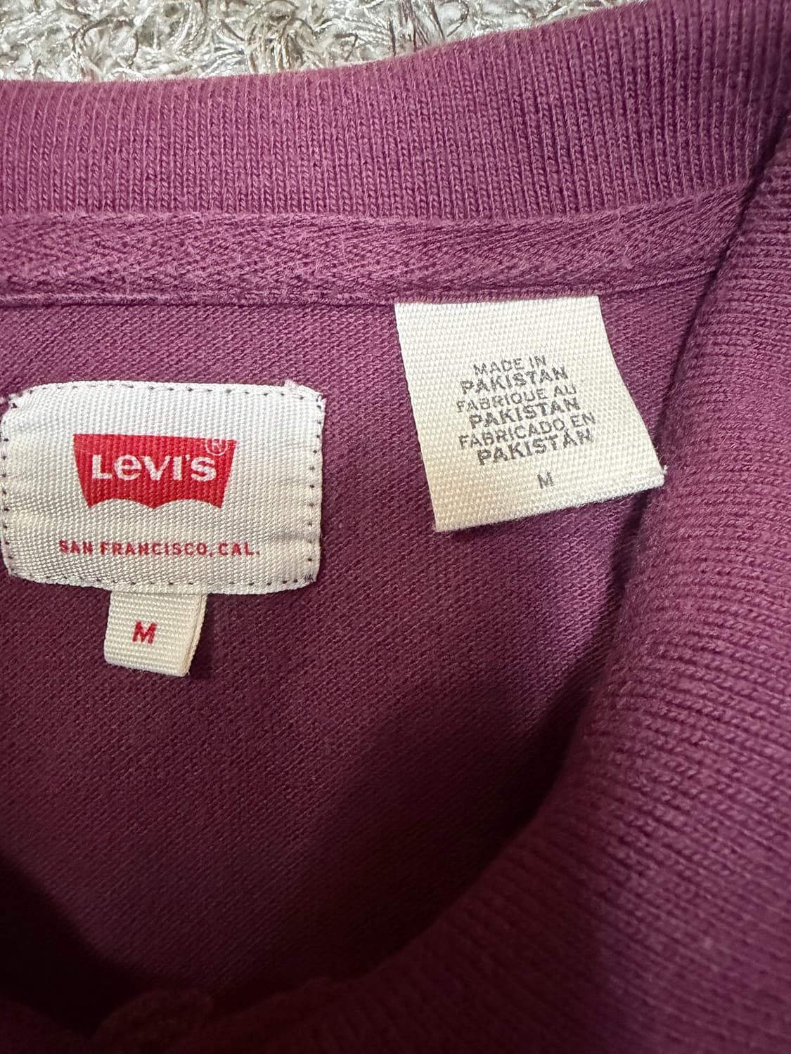 [M] 리바이스 퍼플 반팔 카라티 상품이미지3