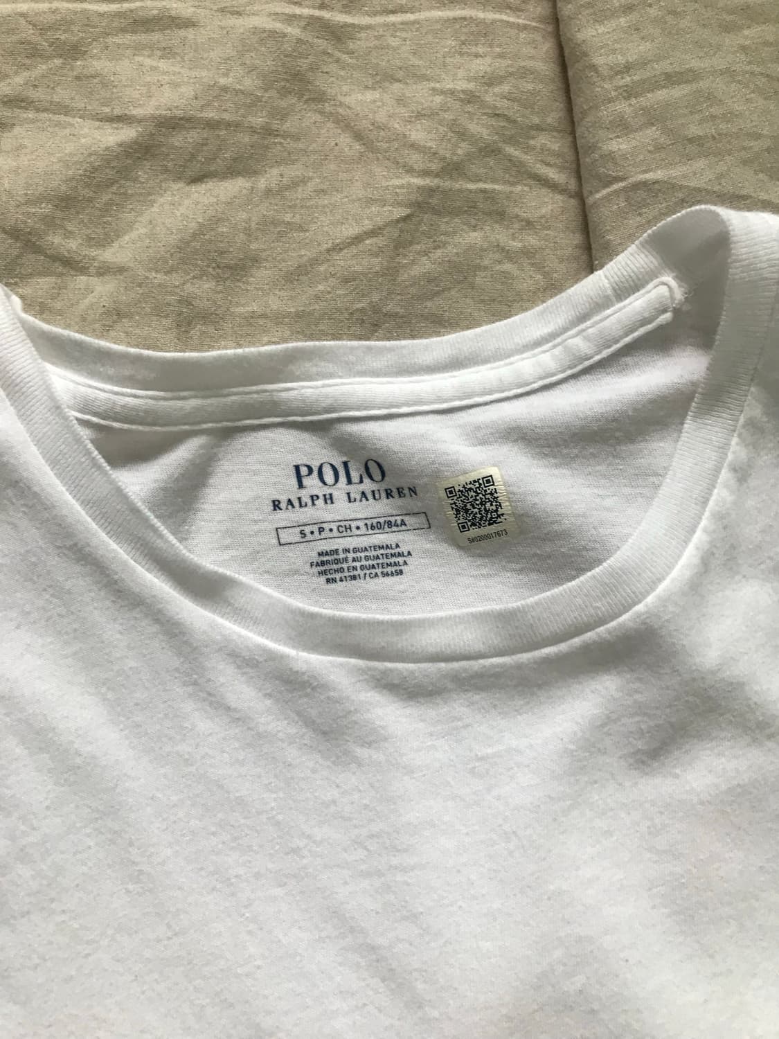 폴로 랄프로렌 포니로고 QR코드택 화이트 반팔티 상품이미지6