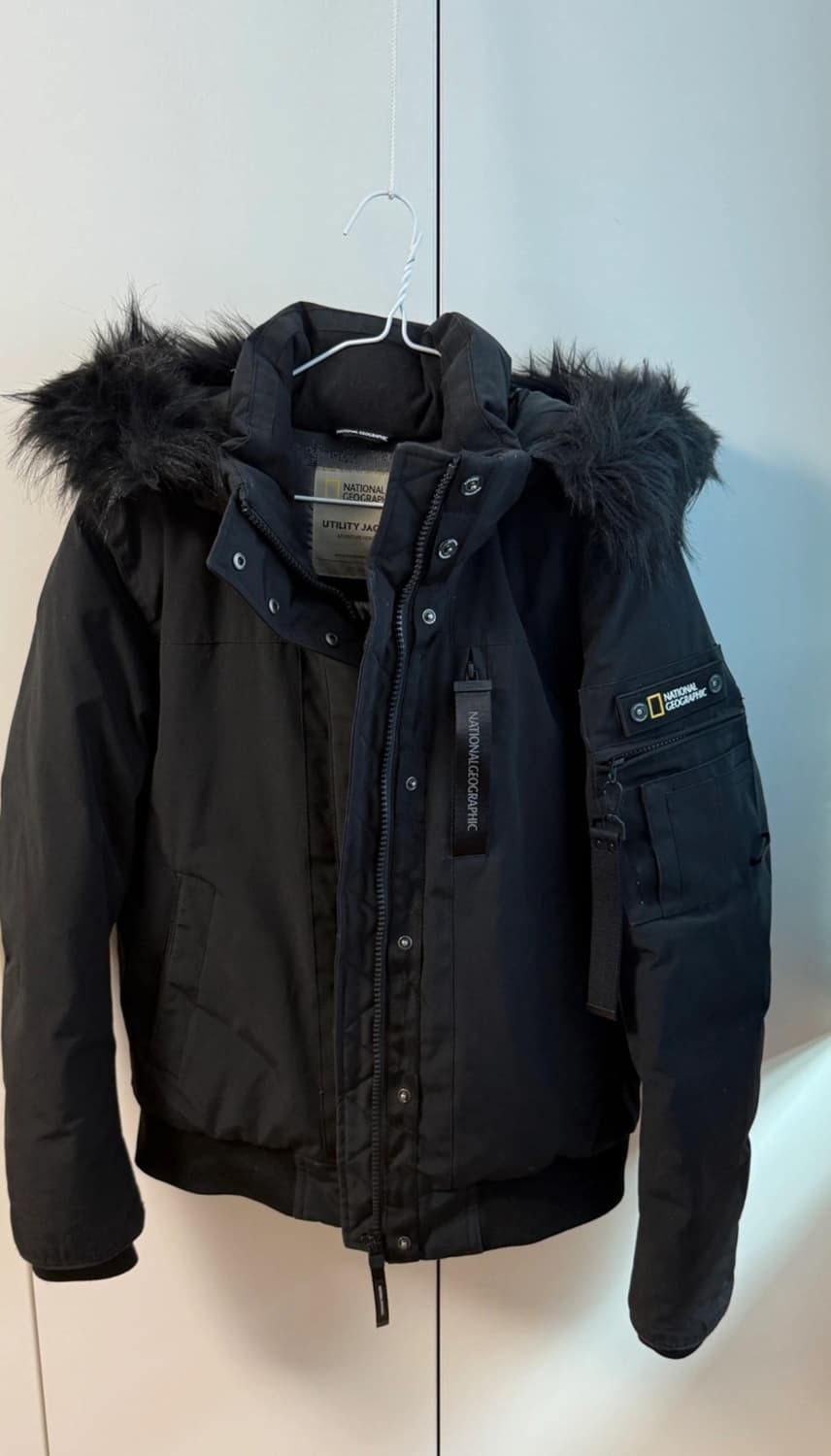 내셔널지오그래픽 유틸리티 블랙 패딩 점퍼 M 상품이미지1