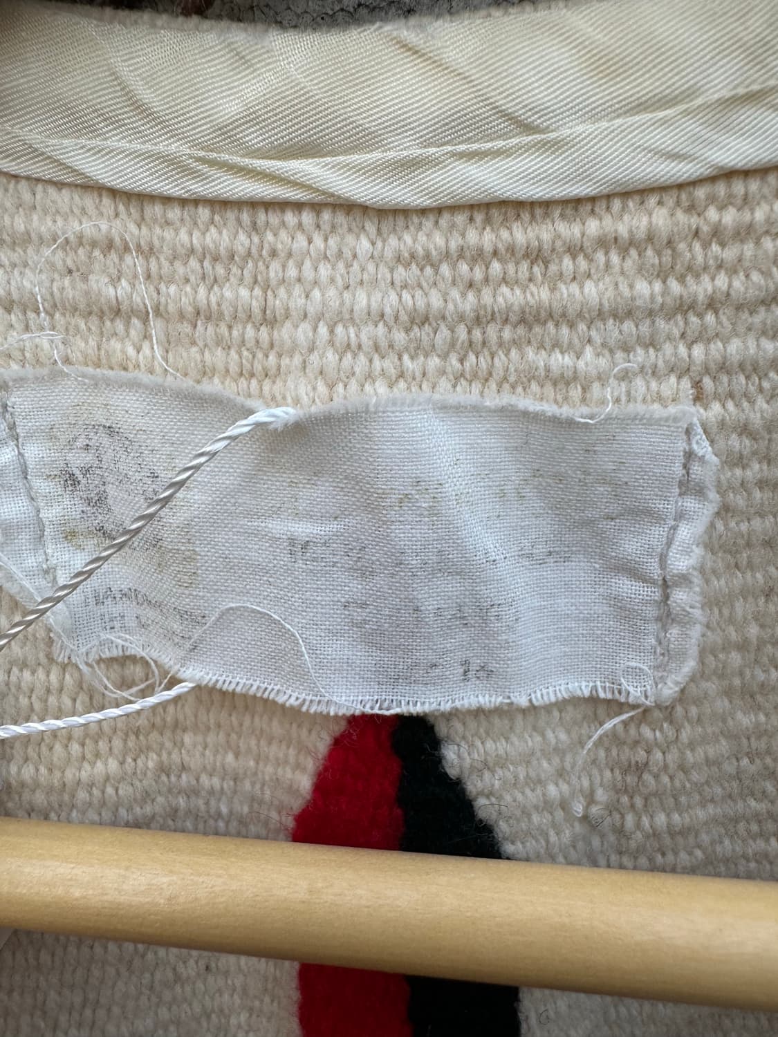 40s ~ 50s 빈티지 핸드 우븐 울 오르테가 치마요 베스트 센티넬라 상품이미지8