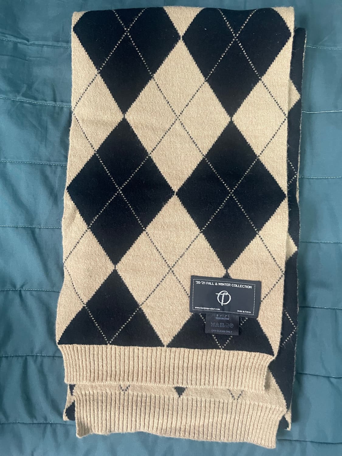 더오픈프로덕트(오픈 yy) 아가일 머플러 새상품 상품이미지4