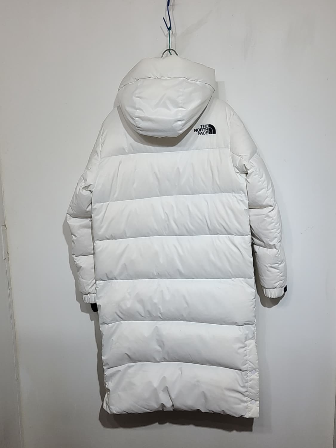 (M) 노스페이스 오리털 롱패딩 점퍼 화이트 후드 다운코트  상품이미지6