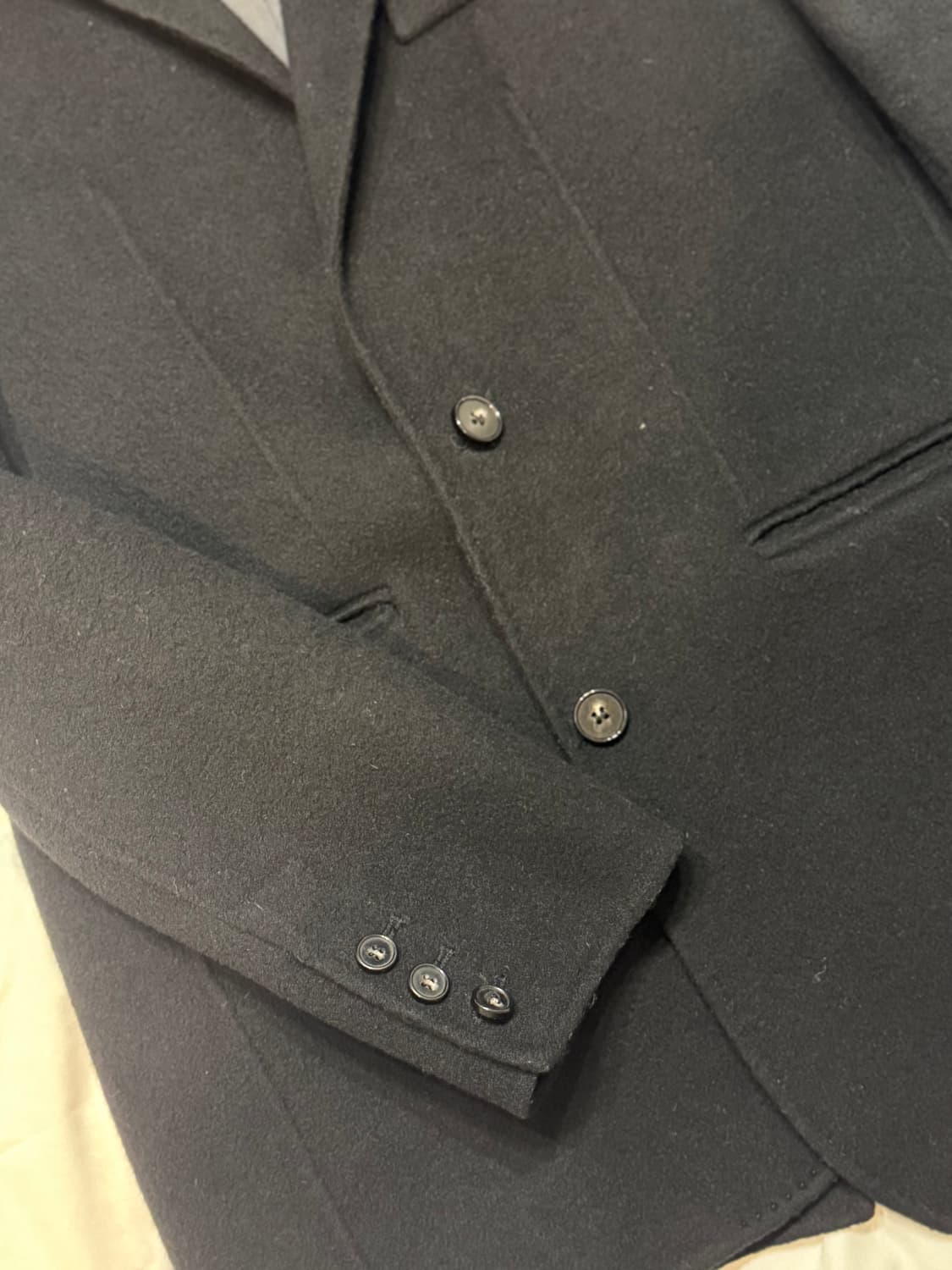 Understaing 블랙 루즈핏 울자켓 상품이미지8