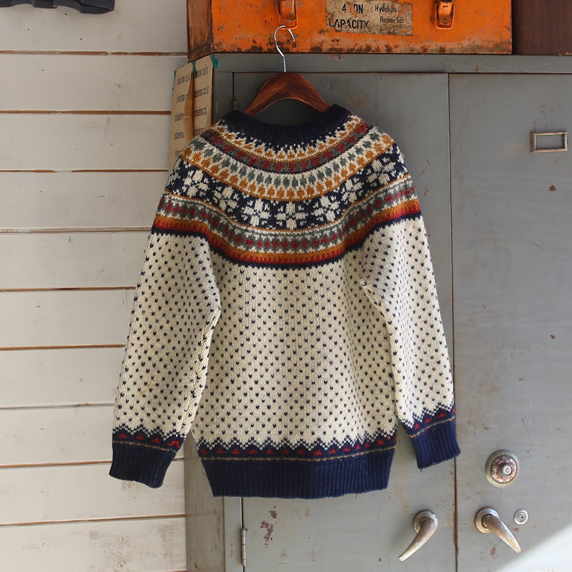 75% BARBIC 울 노르딕 패턴 니트 (여성용 M) 상품이미지3