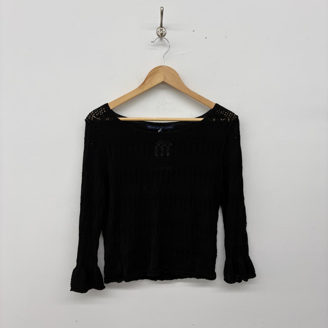 폴로 랄프로렌 블랙 니트 긴팔 블라우스 여m 상품이미지1