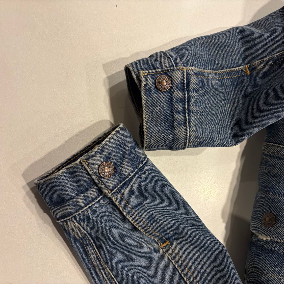 [S] 리바이스 청 데님 자켓 쉐르파 카라 D162 상품이미지6