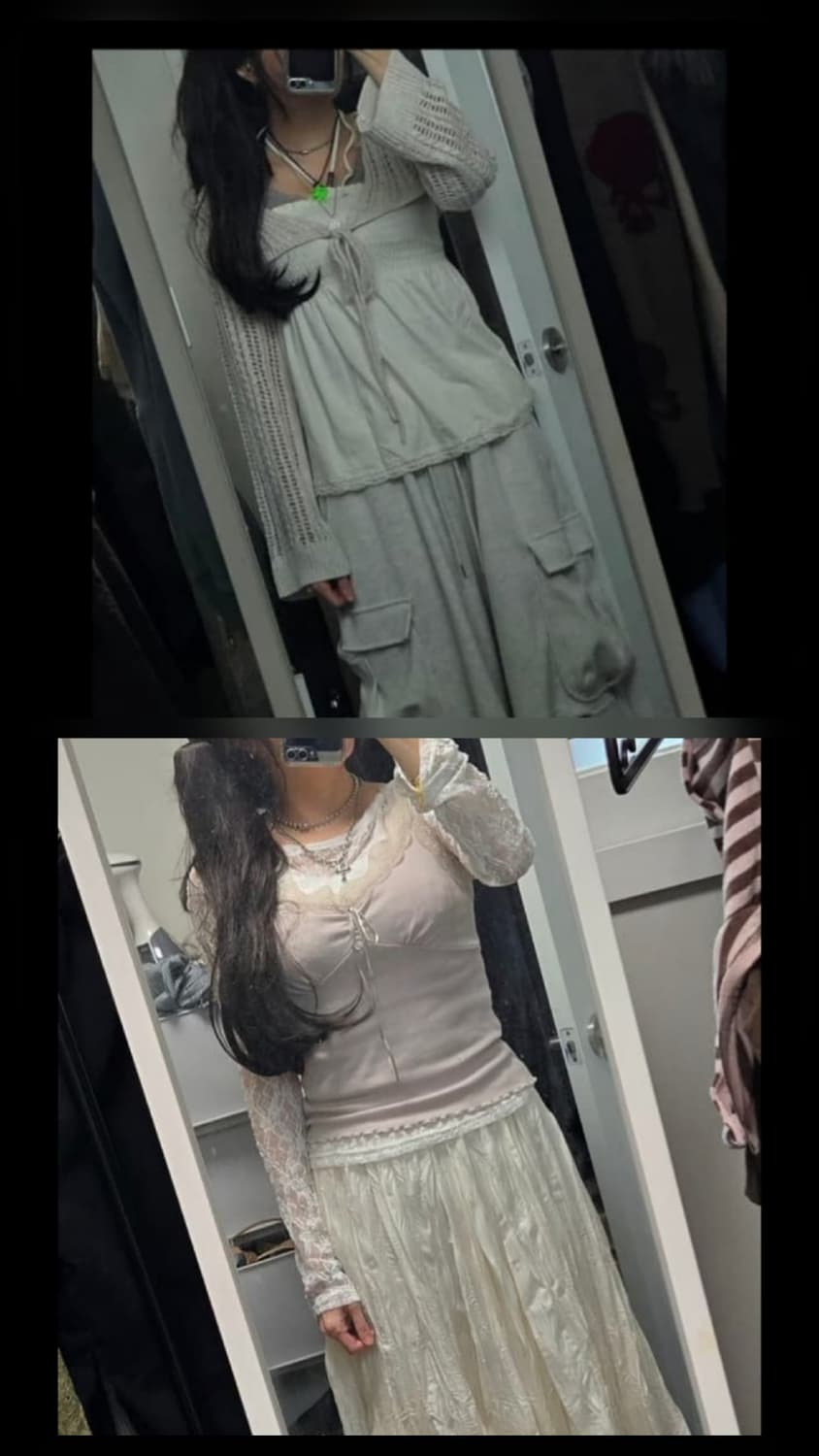 와걸 페어리 상의셋 시스루+뮤트 상의셋 상품이미지1