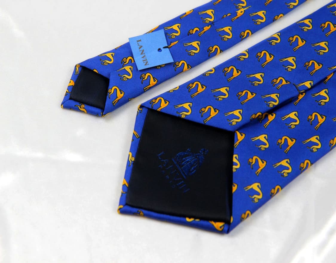 랑방 9.5cm 미사용 프랑스 남자 명품 넥타이 상품이미지5