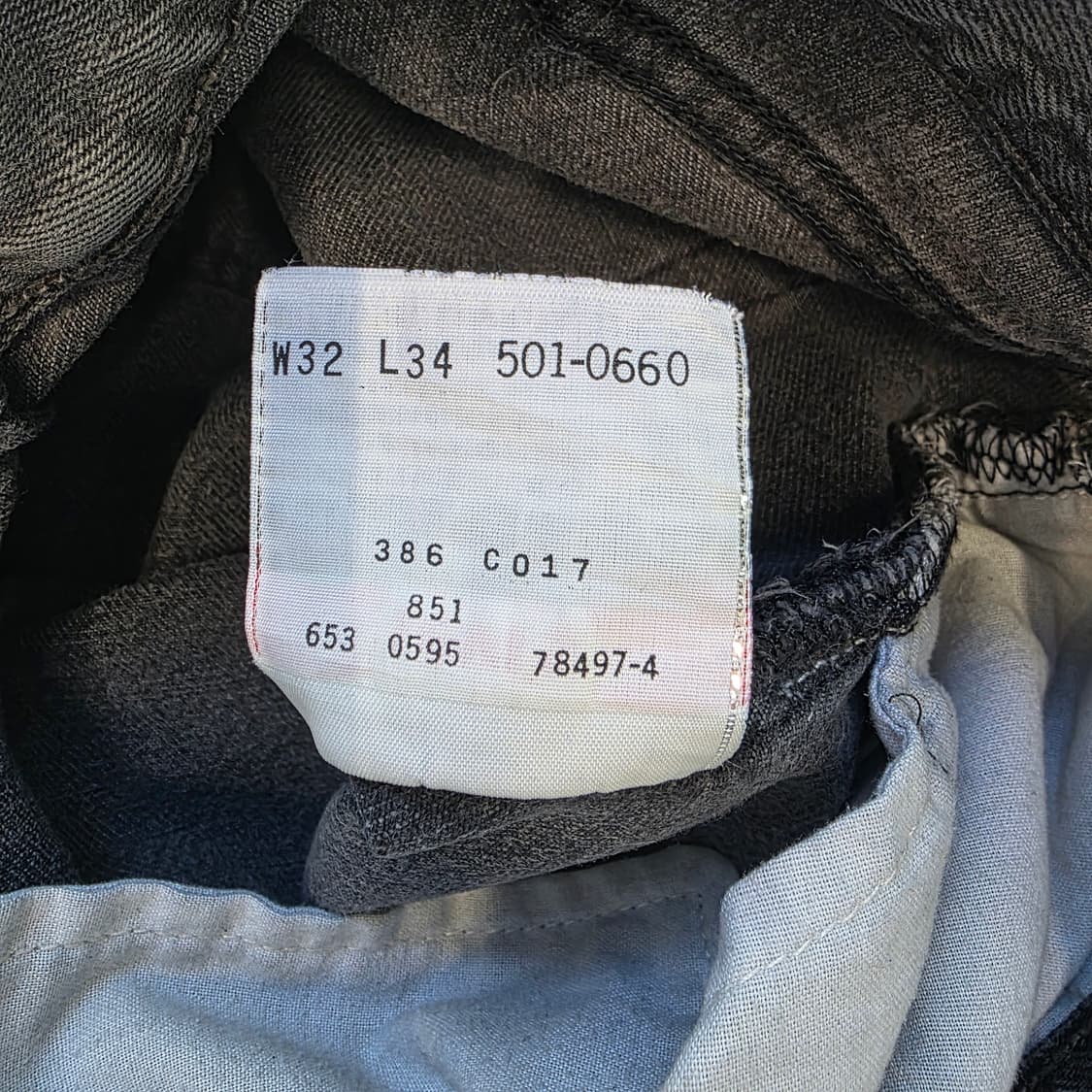 [W32L34]90s 리바이스 USA 501 블랙 데님팬츠 상품이미지5