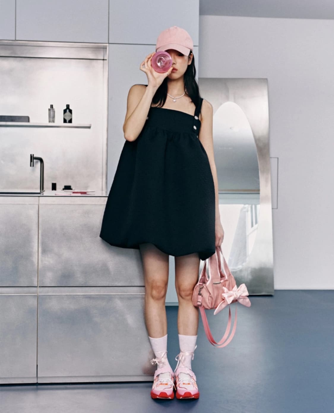 시월107 베이비보우백 핑크 상품이미지3