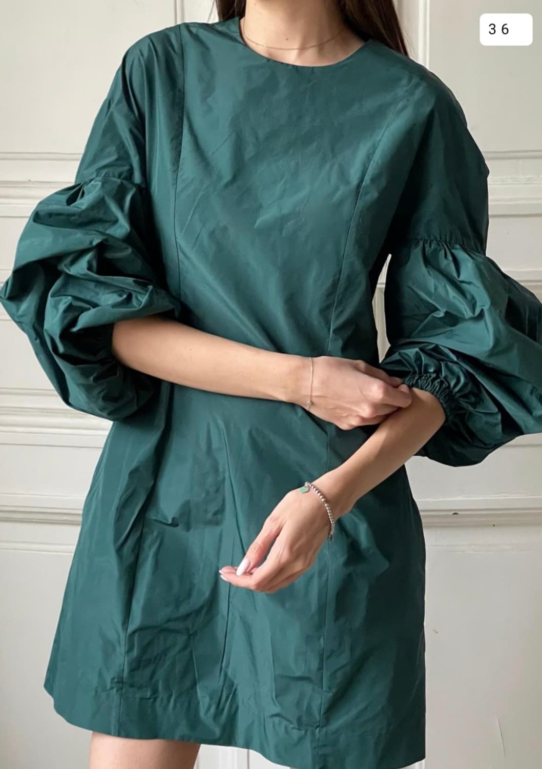 COS 코스 볼륨 슬리브 미니 드레스 원피스 / 여 160-80A  상품이미지2