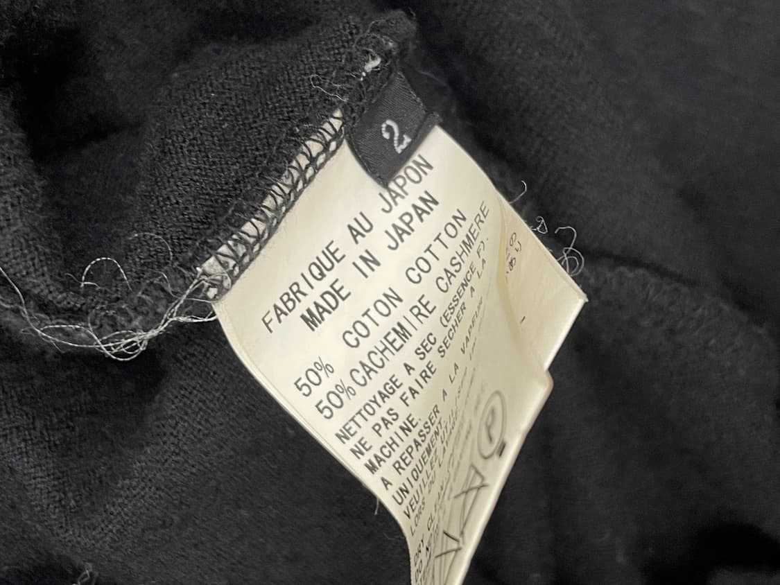 Y’s 요지야마모토 사선 드레이프 캐시미어 후드 집업 상품이미지3