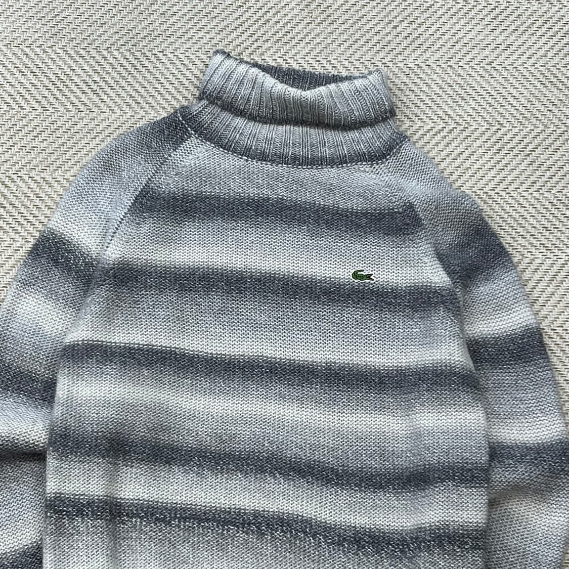 라코스테 스트라이프 터틀넥 울니트 r2929 상품이미지3