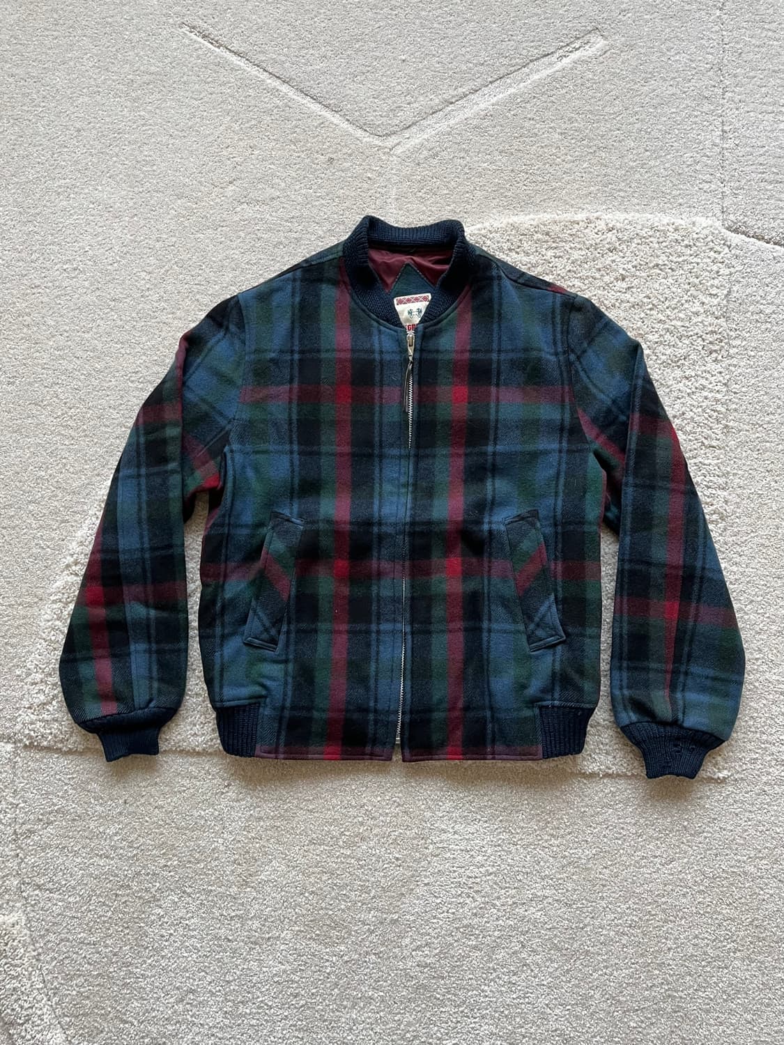 90s 맥그리거 타탄 체크 울 봄버 자켓 (95-100) 상품이미지2
