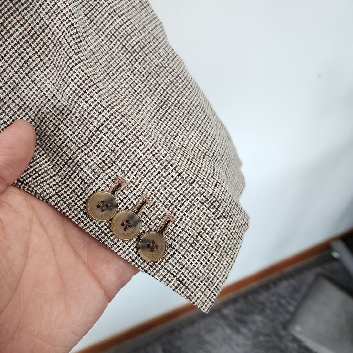 쉬즈미스 체크 패턴 여성 자켓 상품이미지3