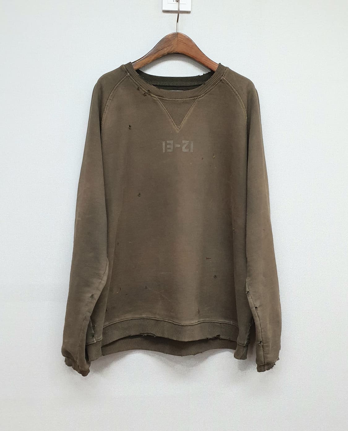 [☆추가작업☆]나이젤카본 맨투맨 빈티지 커스텀[하드워싱/썬페이딩/디스 상품이미지1