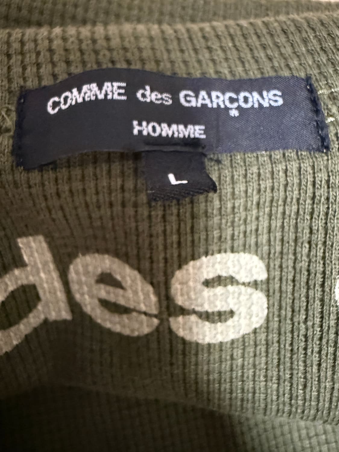 꼼데가르송 옴므 리버시블 와플 니트 상품이미지3