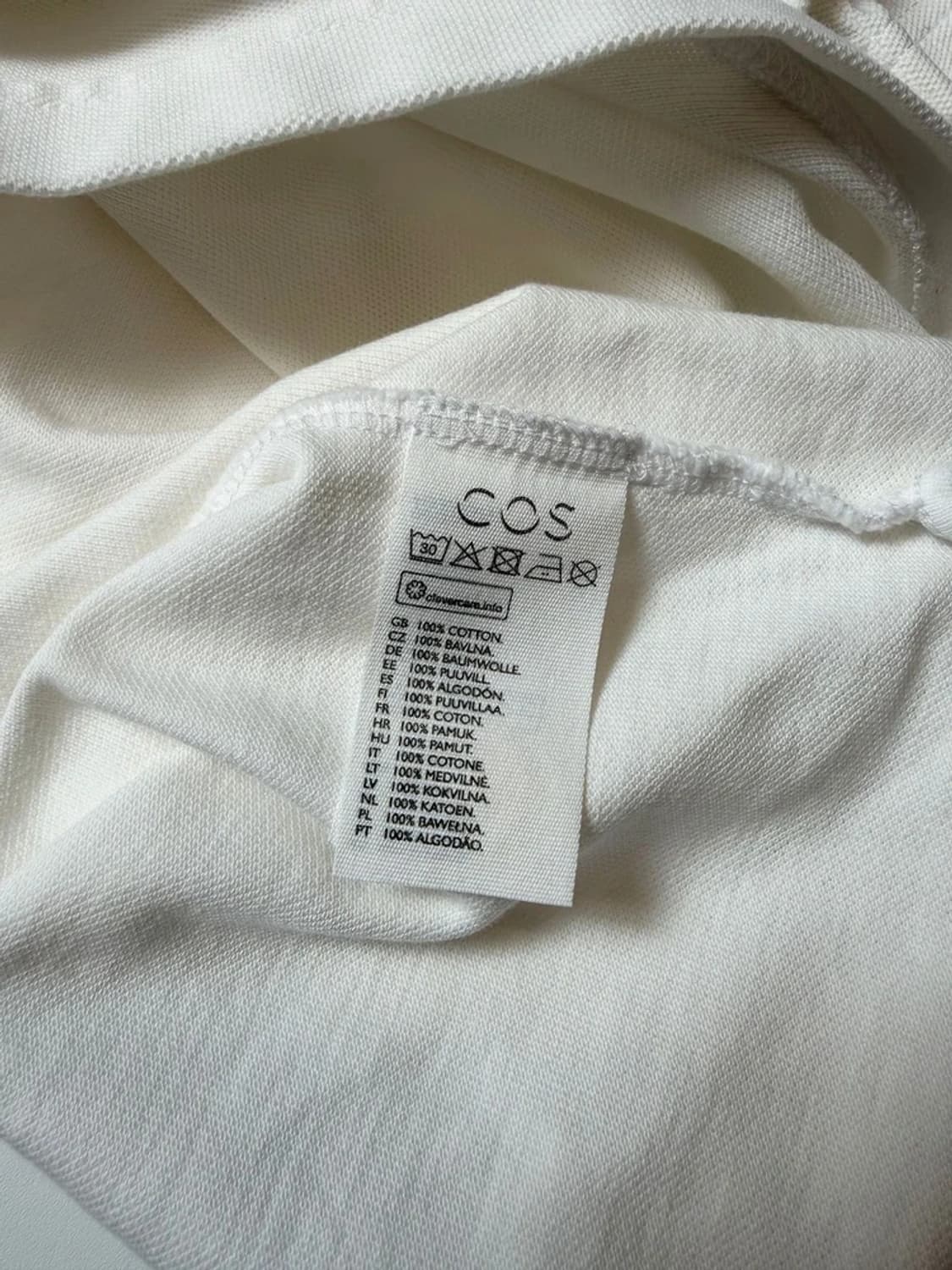 코스 COS 솔리드 반팔 카라 티셔츠 PN9212 상품이미지7