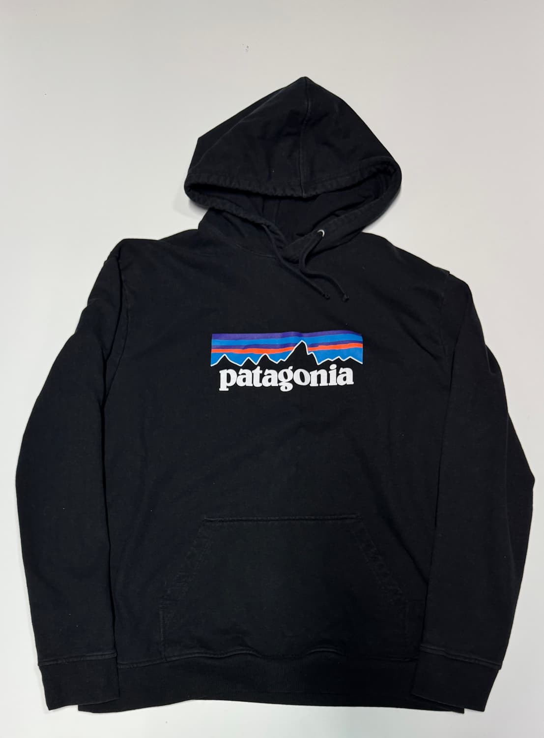 정품!! 파타고니아 박스 로고 기모 후드티 XL 상품이미지1