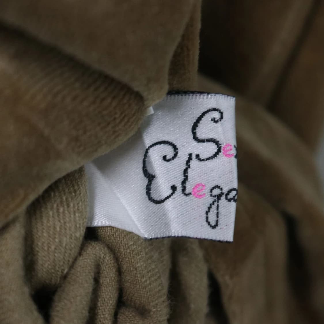 브라운 프릴 벨벳 블라우스 61415 상품이미지6