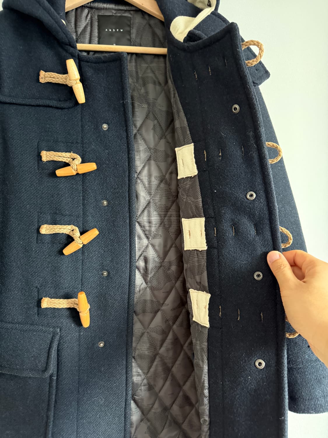 ANDEW 울 더플 코트(네이비) 상품이미지6
