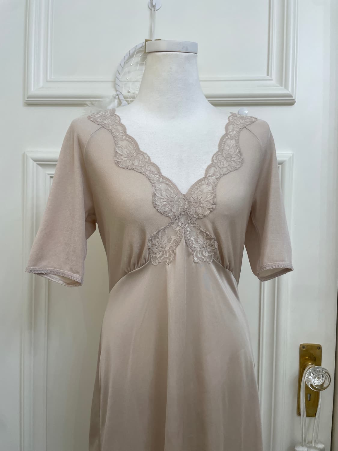 beige lace point inner slip(size-L) 상품이미지5