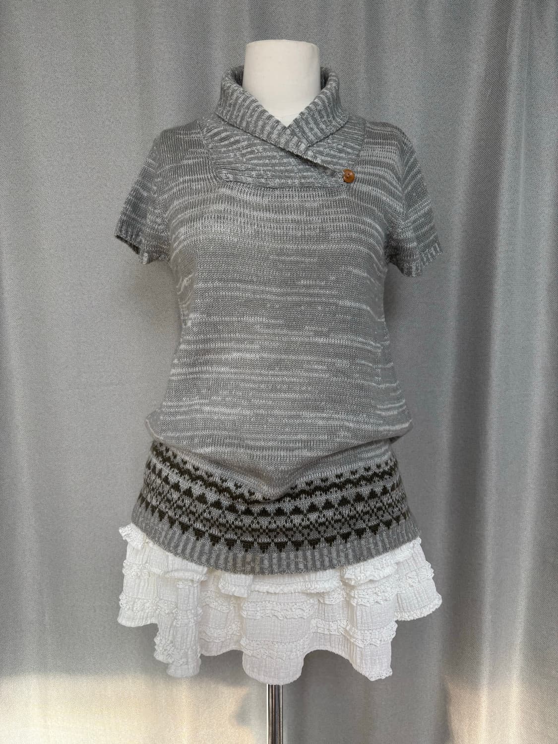 노라 윈터 숄카라 반팔 풀오버 상품이미지6