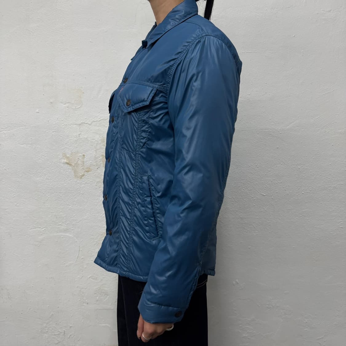 리바이스(Levi's) 블루컬러 나일론 혼방 스냅버튼 셔츠 다운 자켓 상품이미지2