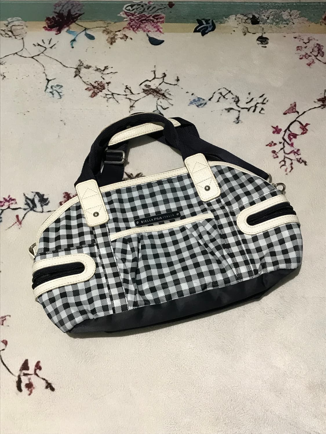 네이비 컬러 도트 원피스에 화이트 펀칭 가디건  코디𖧧 상품이미지8