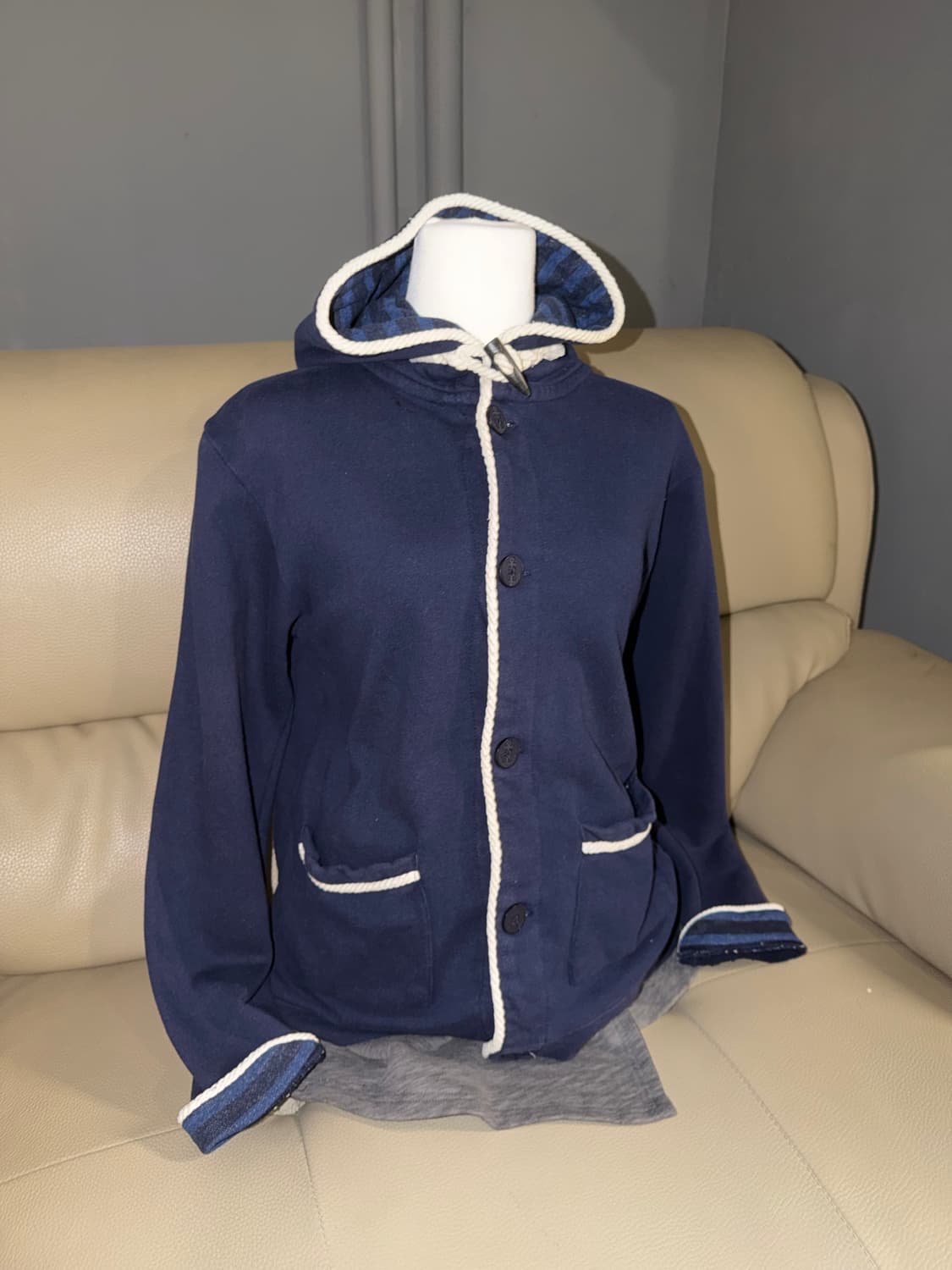 duffle button point button-up hoodie 상품이미지1