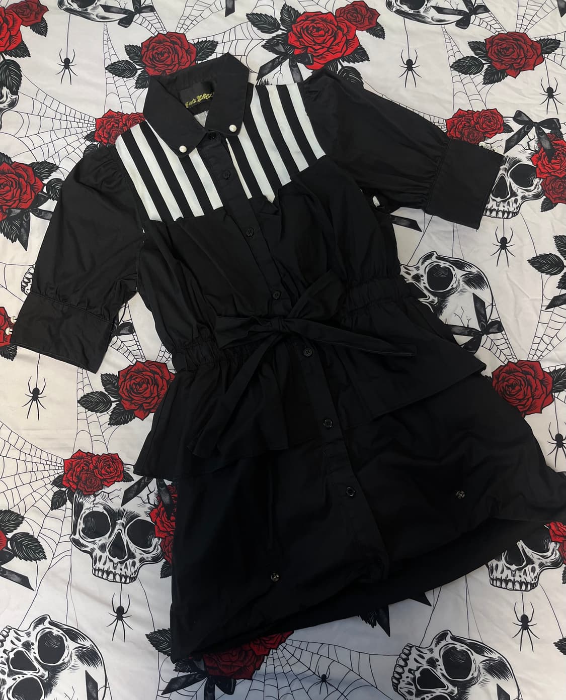 일본 빈티지 고스 펑크 셔츠 원피스 상품이미지3