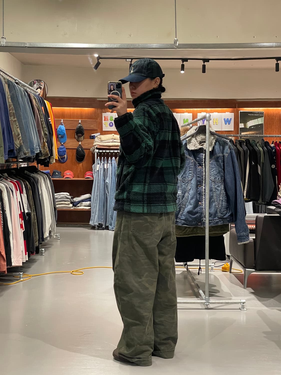 에디바우어 타탄 체크 쉐르파 자켓  상품이미지5