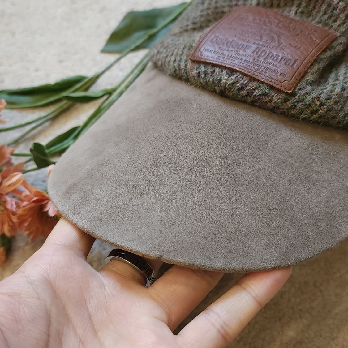 폴로 랄프로렌 캡모자 트위드 울 레더 롱빌 헌팅 캡 F 상품이미지8