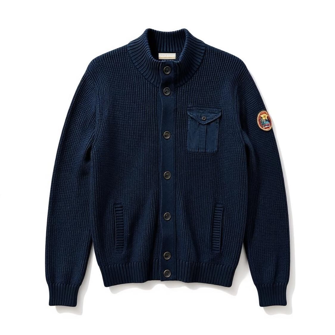NAPAPIJRI 나파피리 원포켓 니트 가디건 네이비 100  상품이미지1