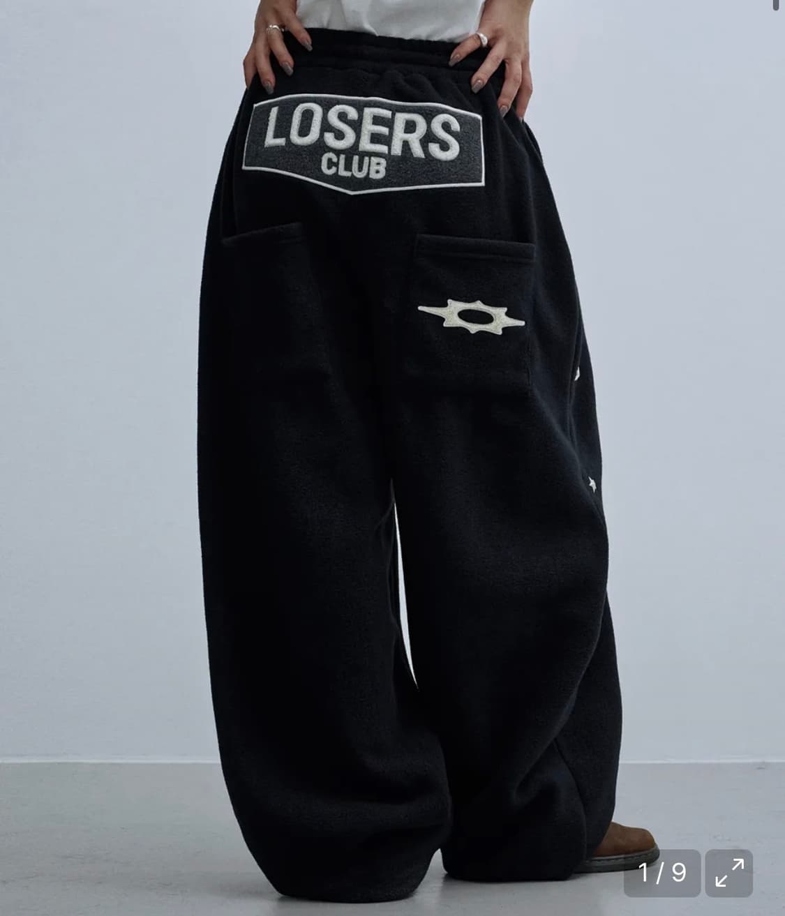 루저스클럽 스타 스터드 와이드 후리스 스웻팬츠 상품이미지1
