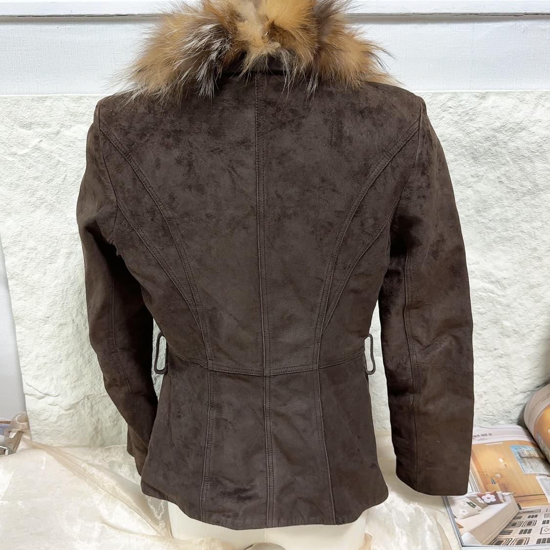 빈티지 veromoda 붉은 여우털 되지가죽자켓 상품이미지5