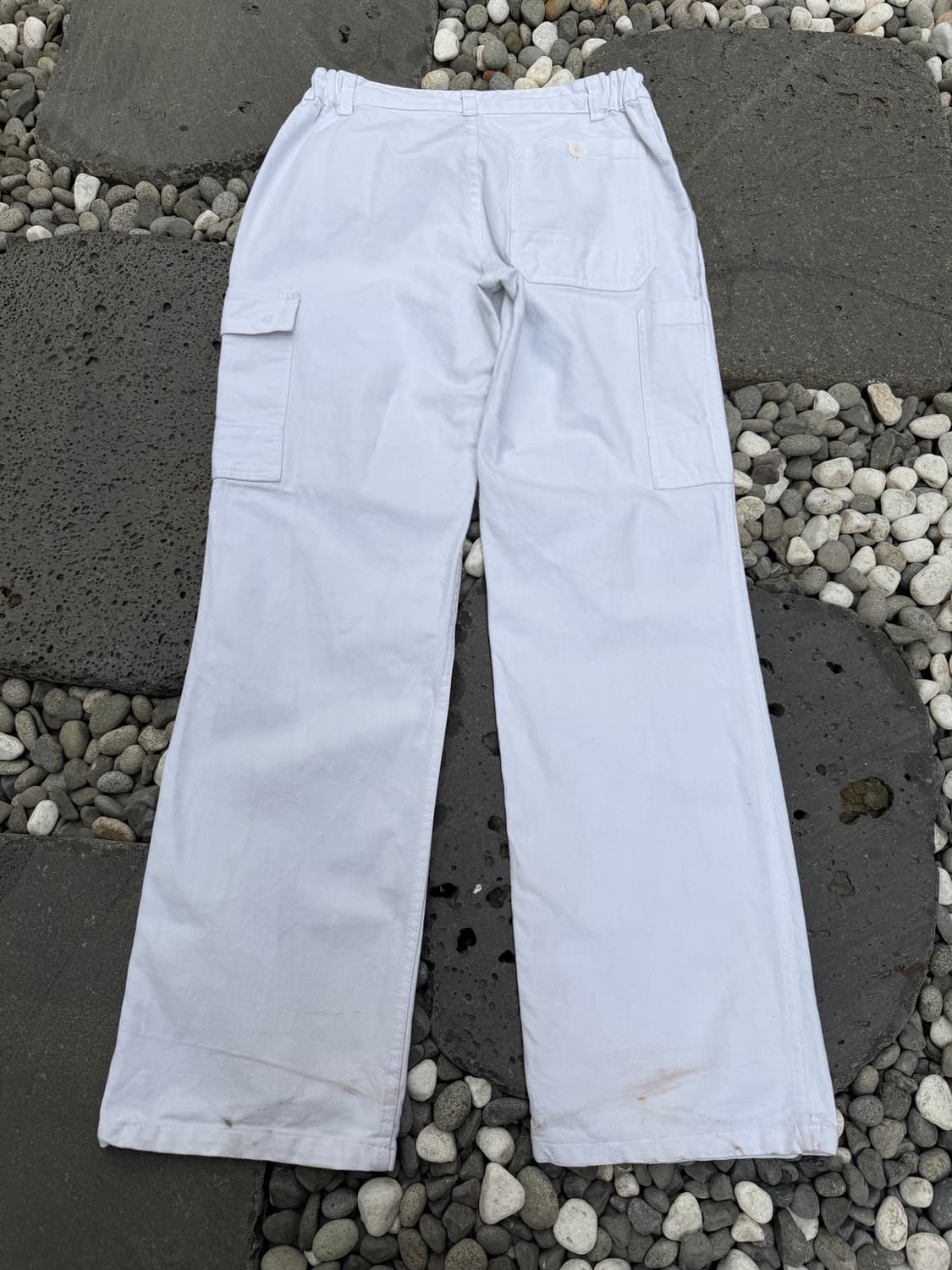 1990s VINTAGE WHITE FRENCH ISS 프렌치워크팬츠 상품이미지2