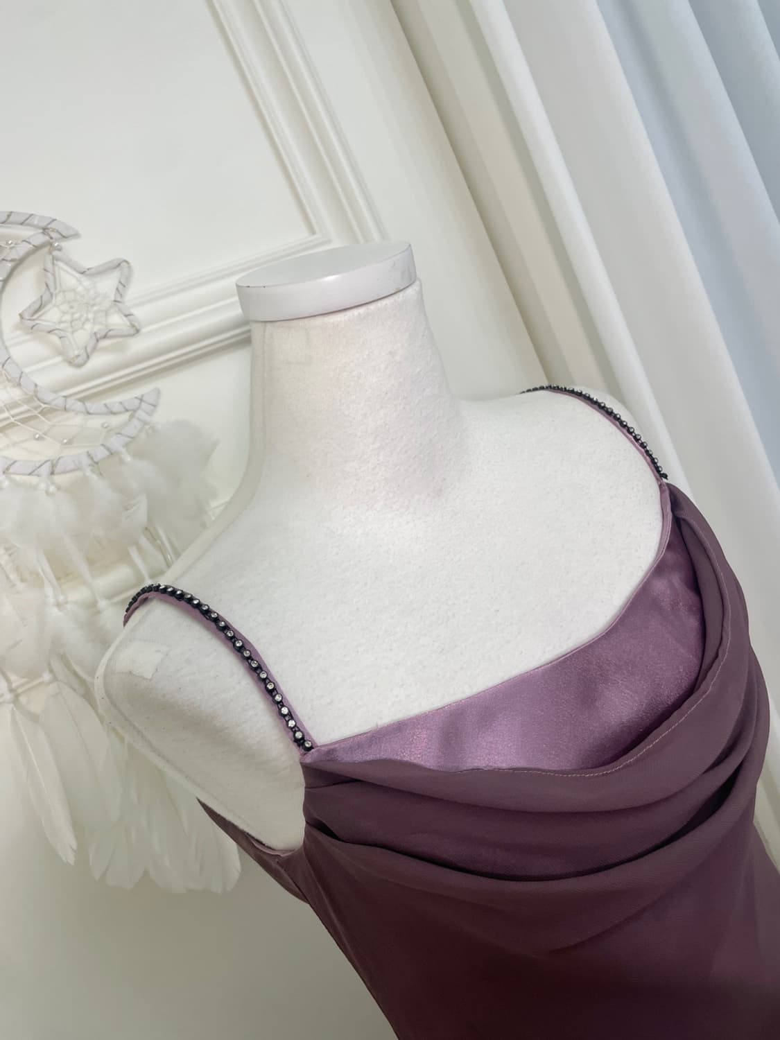 dark purple cubic point draping beautifu 상품이미지6