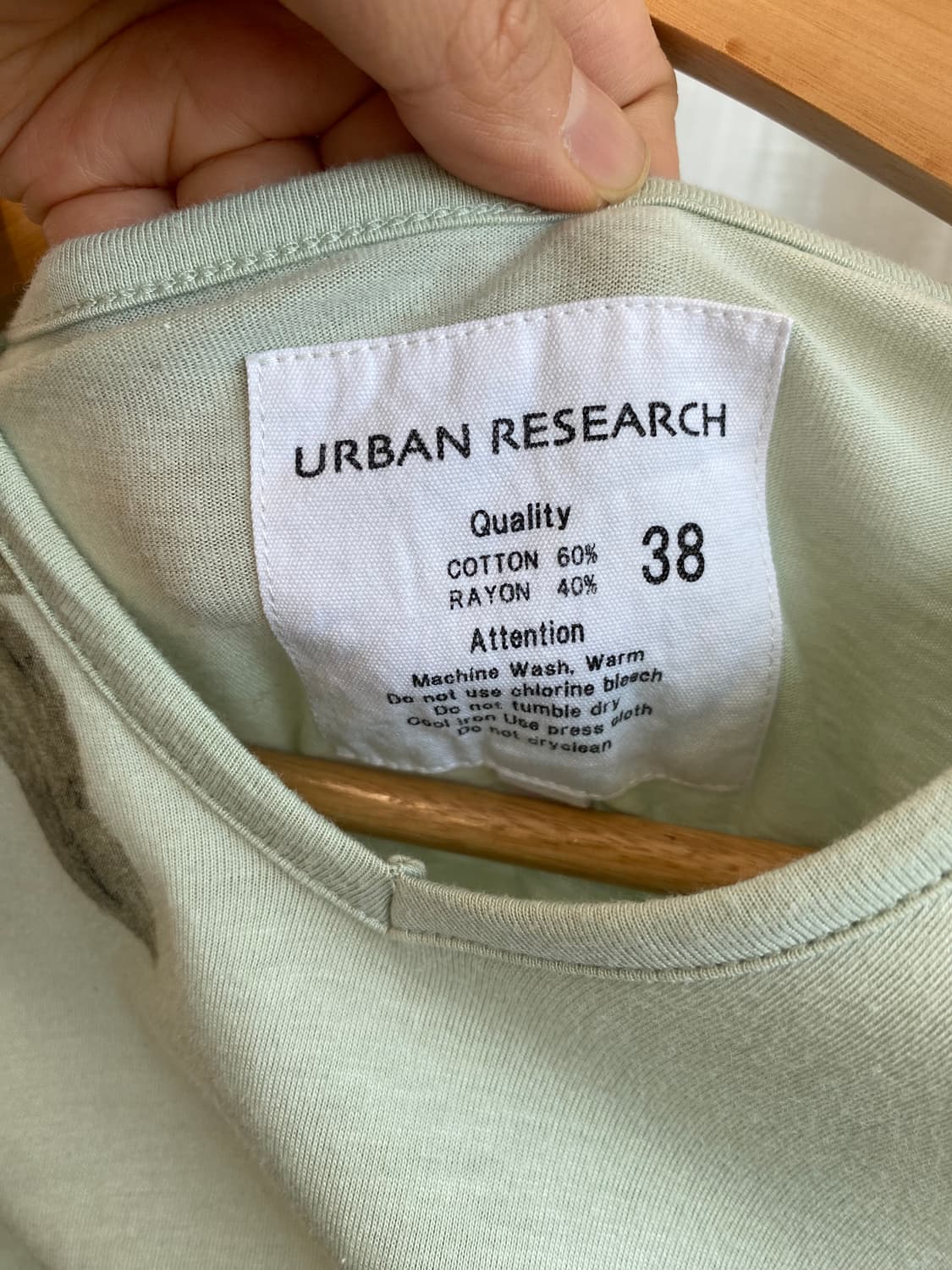 URBAN RESEARCH 민트 플라워 반팔티셔츠(M) 상품이미지6